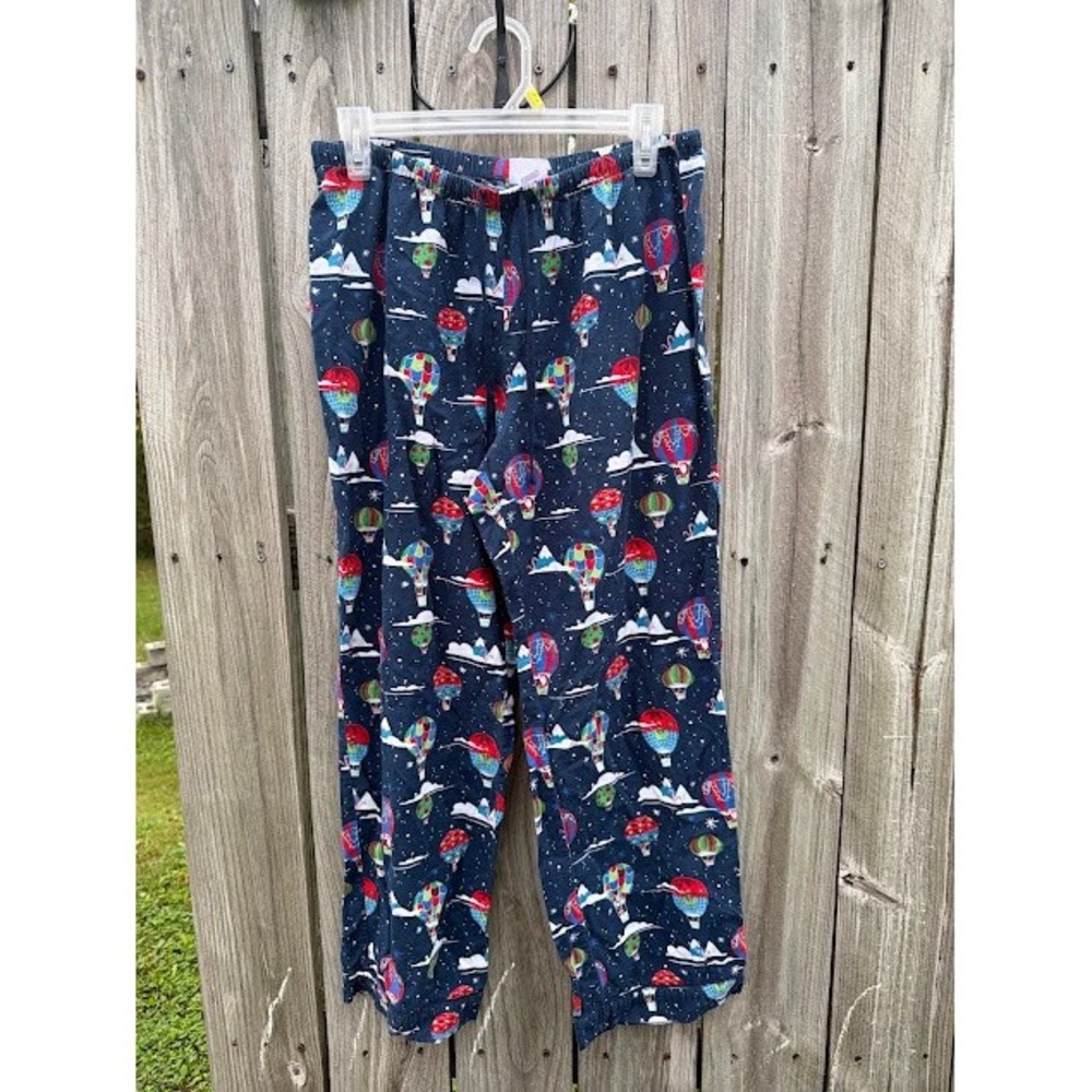 Christmas Holiday Wondershop Pajama Pants Medium Navy Hot Air Balloon Whimsical